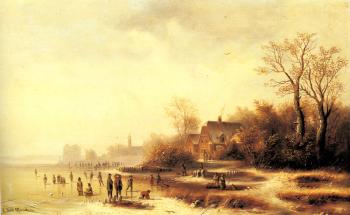 安東 道爾 Figures In A Frozen Winter Landscape 安東 道爾 Figures In A Frozen Winter Landscape